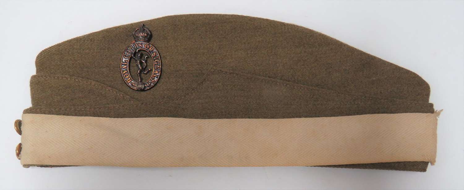 1940 Dated Royal Corps of Signals Officer Cadet Field Service Cap