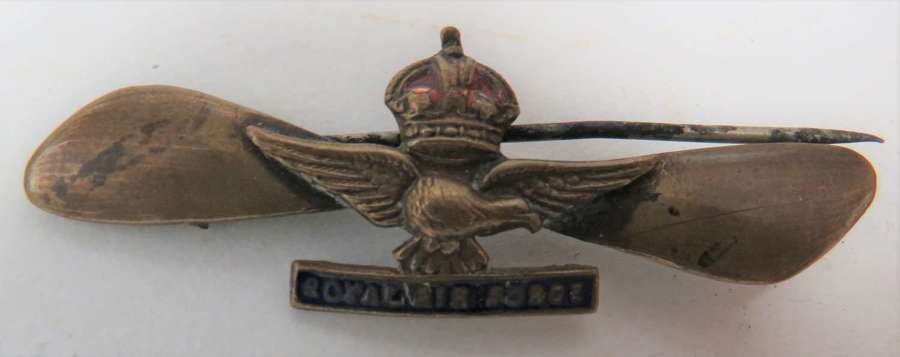 WW1 Royal Air Force Sweetheart Lapel Badge
