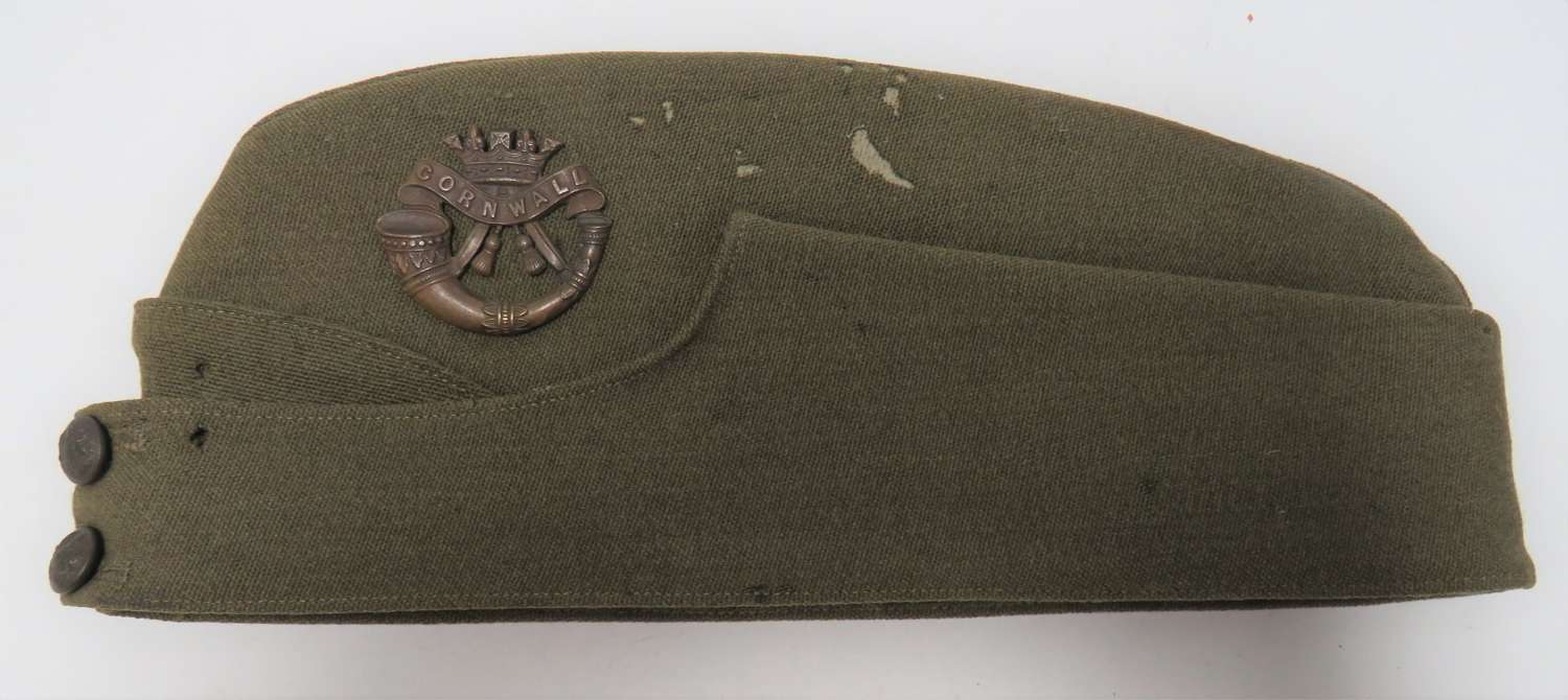 WW2 Cornwall Light Infantry Officers Field Service Cap
