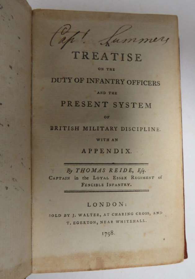 Rare Original 1798 Treatise on the Duty of Infantry Officers Book