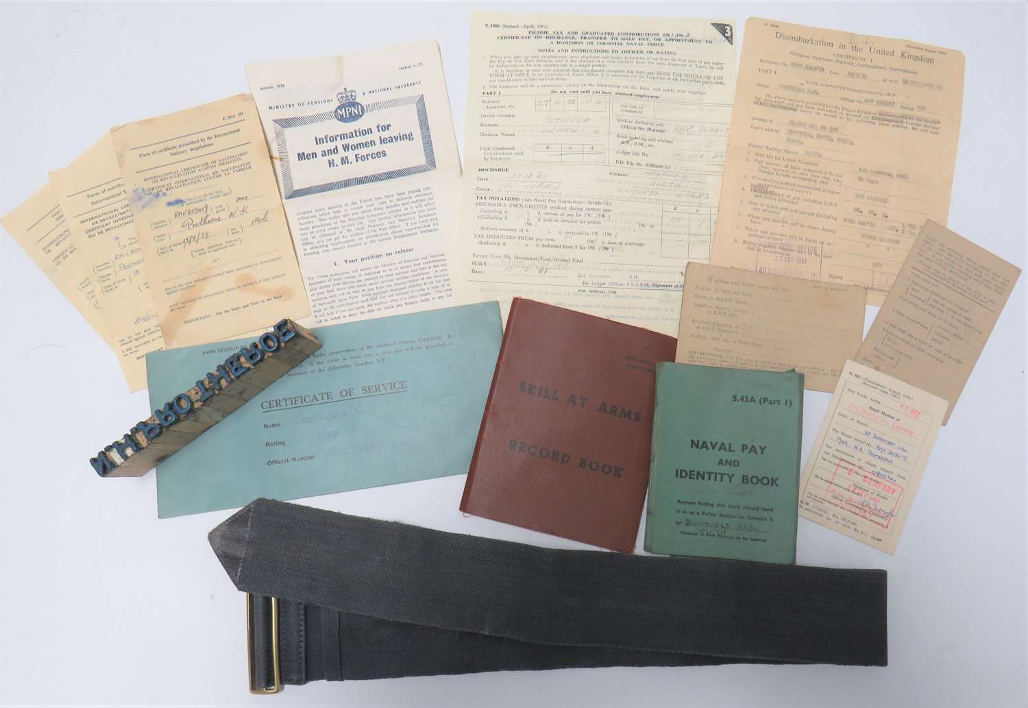 Post WW2 Royal Marines Paperwork and Ephemera