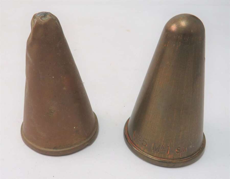 Two No5 Mk1 Fuze Cap Covers