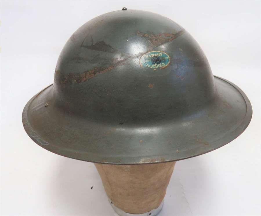 Early War Home Front Factory Steel Helmet