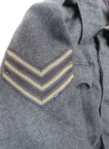 WW2 Original 1945 Dated R.A.F Aircrew Battledress Jacket and Field Service Cap
