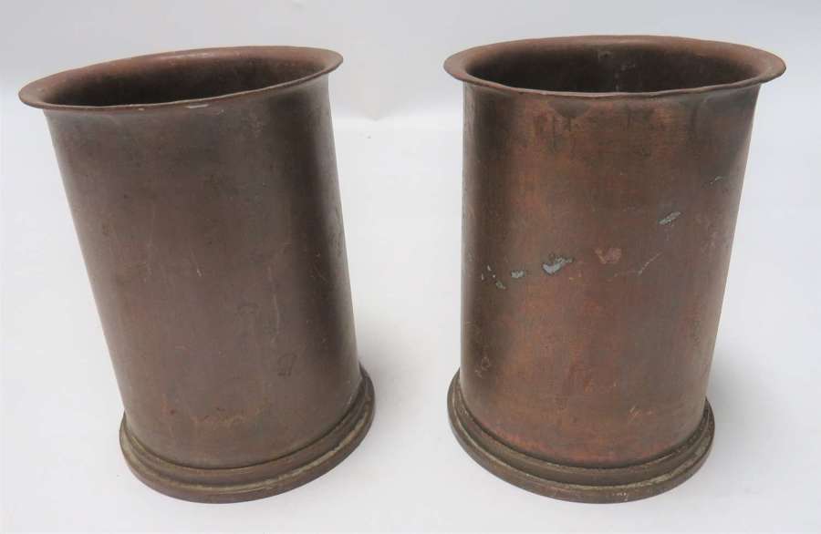 Two British Trench Art Shell Cases