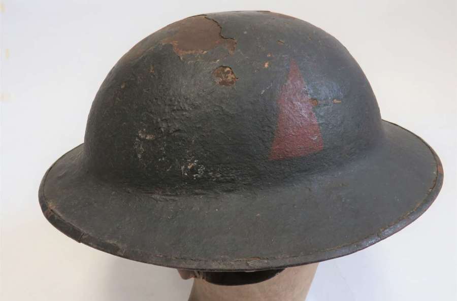 Rare WW1 "2nd" Pattern War Office Formation Badged Brodie Helmet