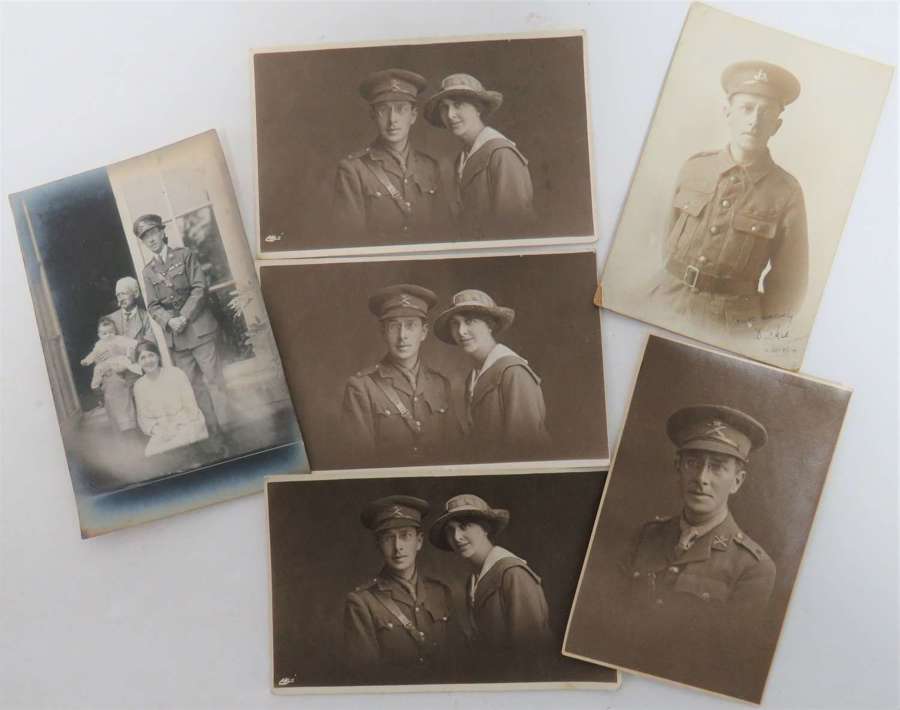 Group of WW1 Machine Gun Corps Officer Photographs