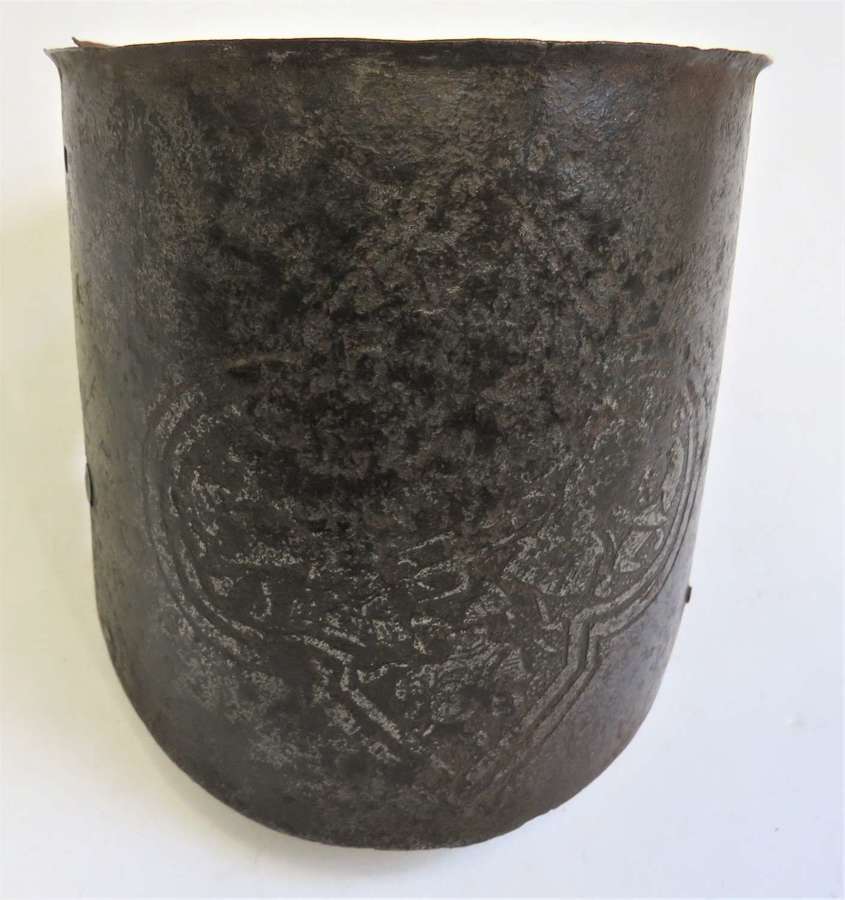 Scarce 19th Century Indian Etched Protective Arm Section