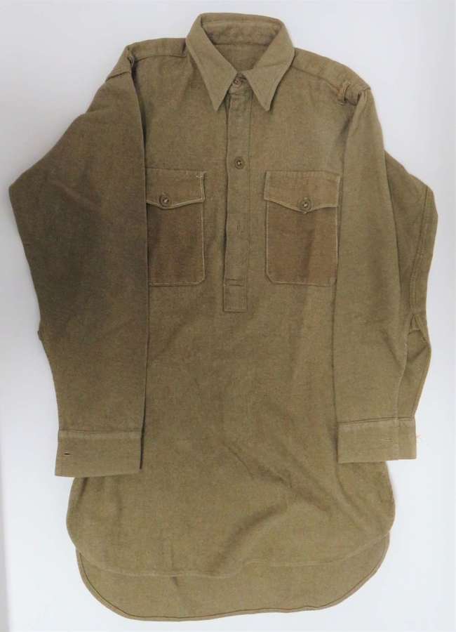 WW 2 Army Officers Half Buttoned Front Shirt