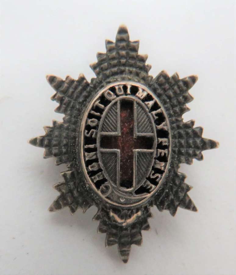 Coldstream Guards Officers Silvered Beret Badge