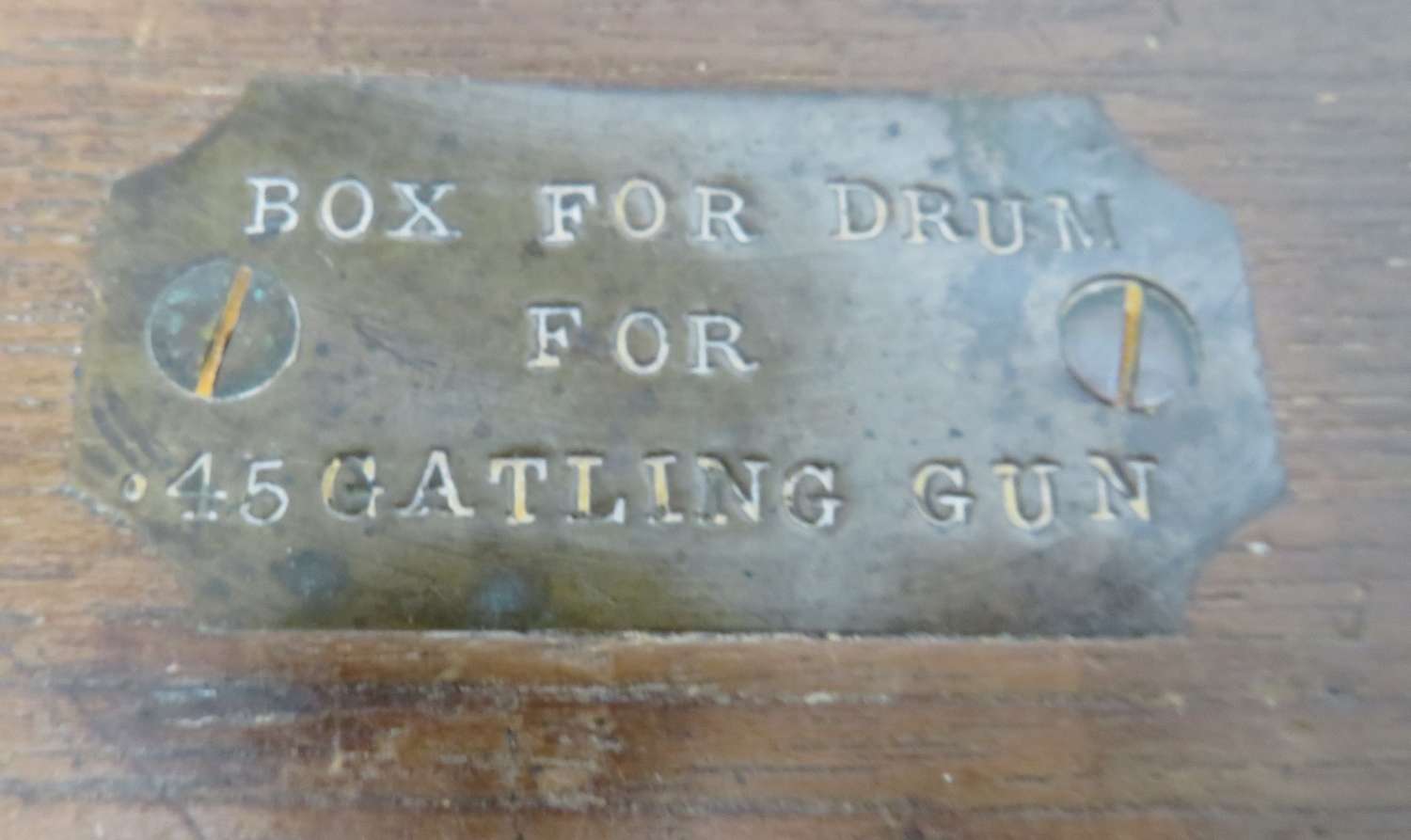 Rare 19th Century Gatling Gun Magazine Transport Wooden Chest