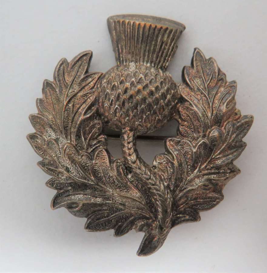 Boer War Period Royal Scottish Reserve Regiment Slouch Hat Badge