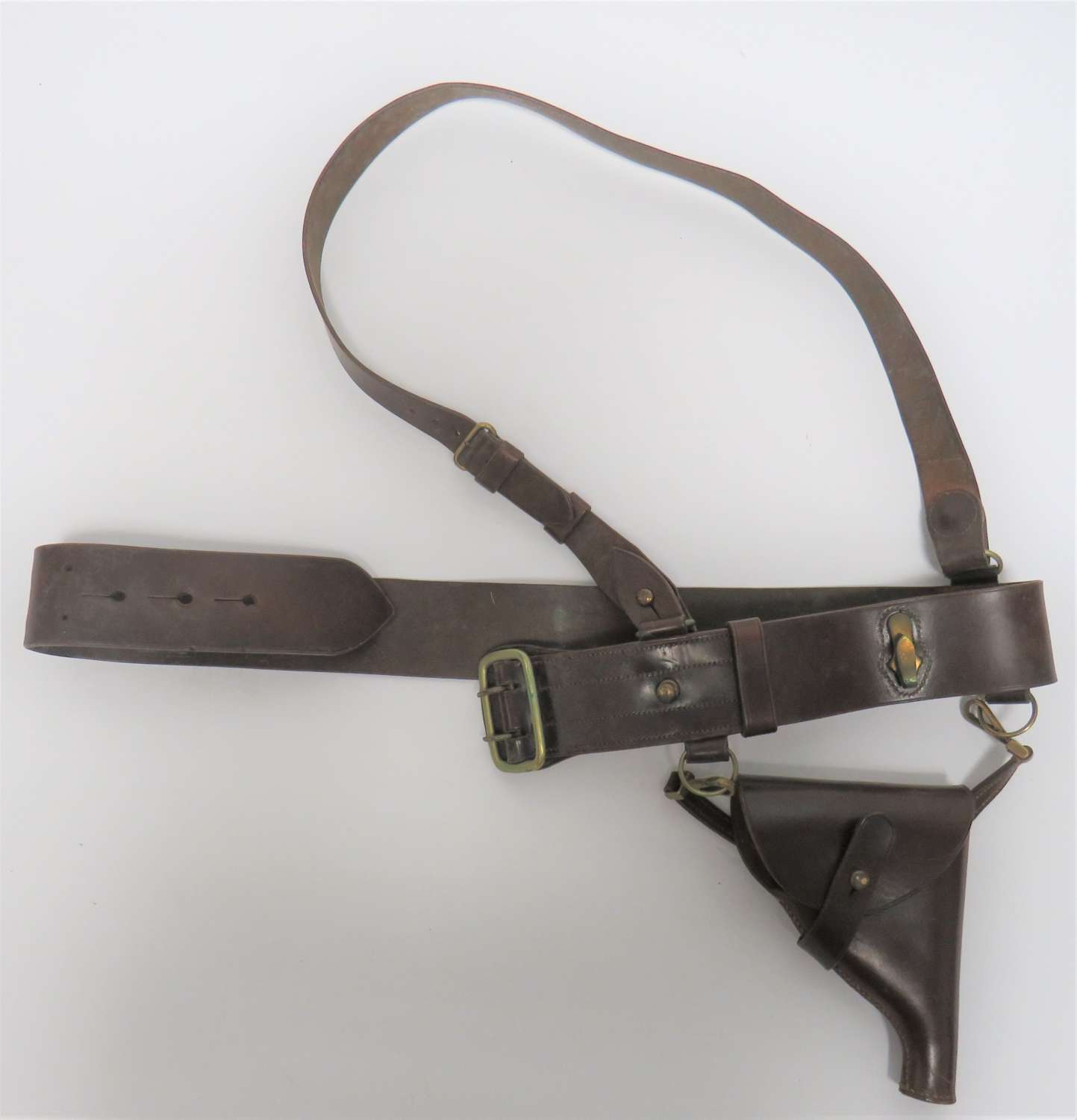WW2 Officers Sam Browne Belt and Holster