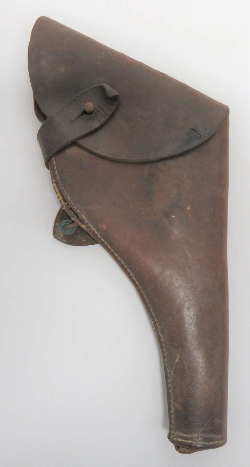 WW1 Officers Leather Sam Browne Webley Revolver Holster