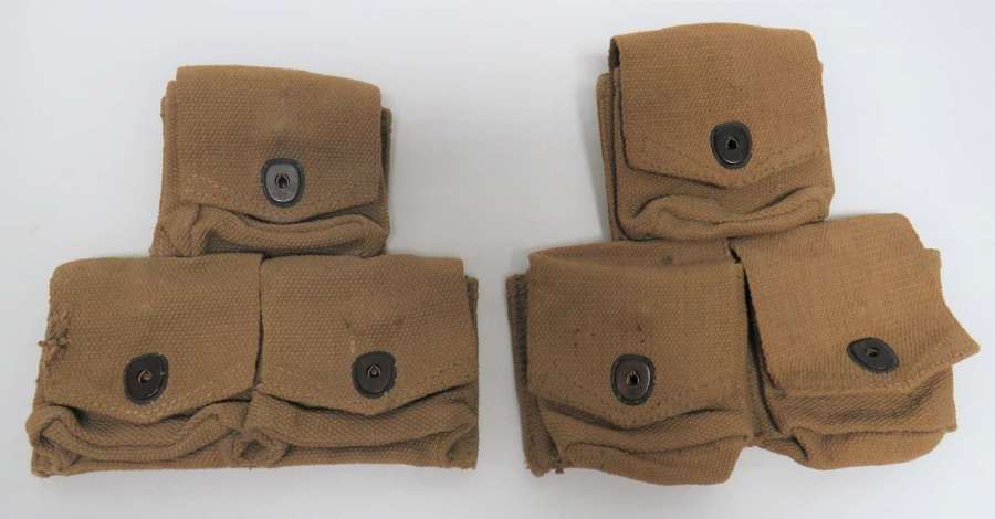 WW2 Pair of 1937 Pattern Triple Pouches Possibly American Made