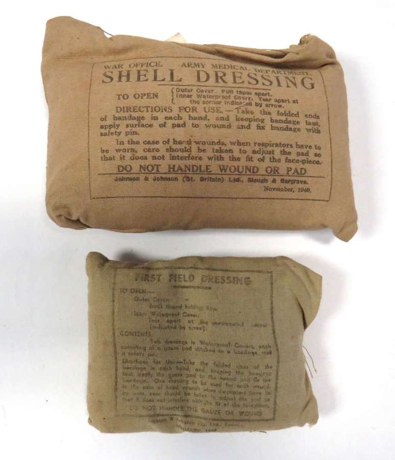 Two WW2 British First Aid Dressings