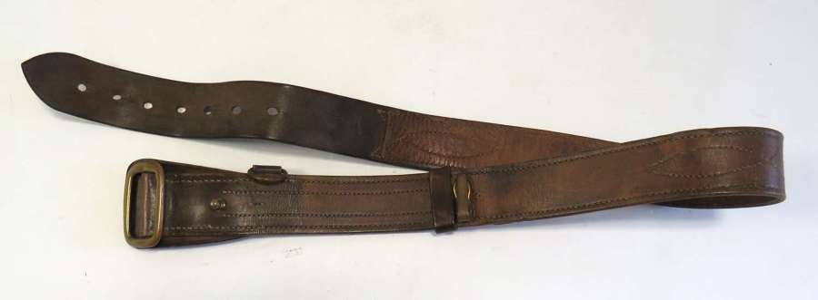 WW1 Period French Made Sam Browne Leather Belt
