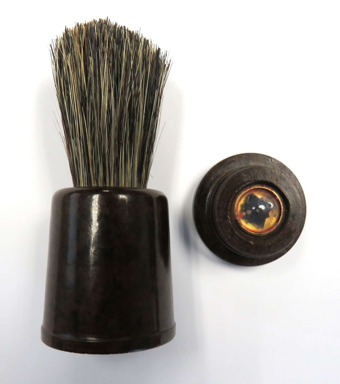 WW2 Escape and Evasion 1943 Shaving Brush and Hidden Compass