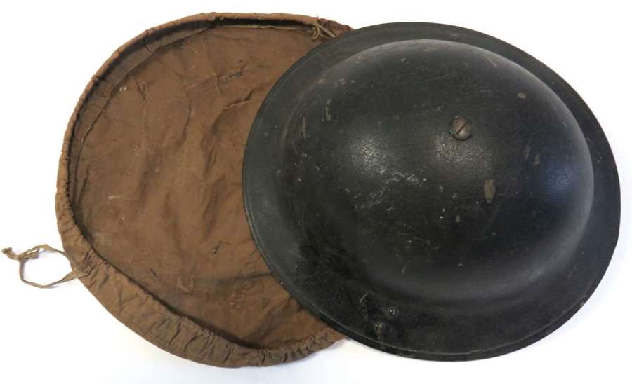 Early War Home Front Steel Helmet and Transit Bag
