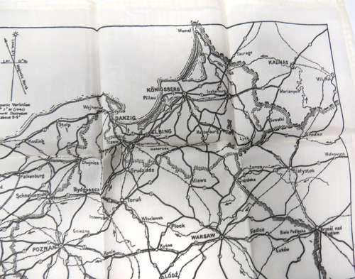 WW2 Air Crew / Special Forces / SOE Single Side Silk Map of Germany