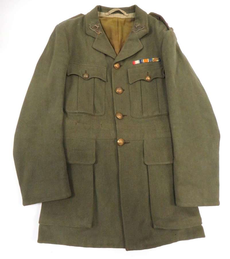 WW1 Royal Warwick's  Officer Converted Cuff Rank Service Dress Tunic