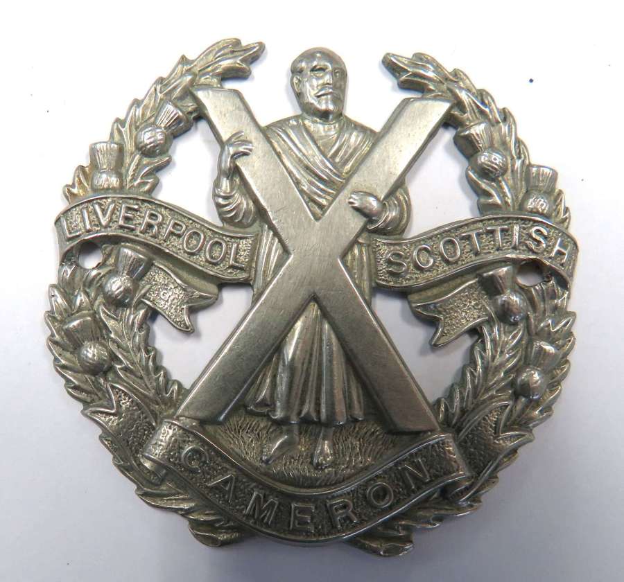 Liverpool Scottish Cameron Highlanders Cap Badge