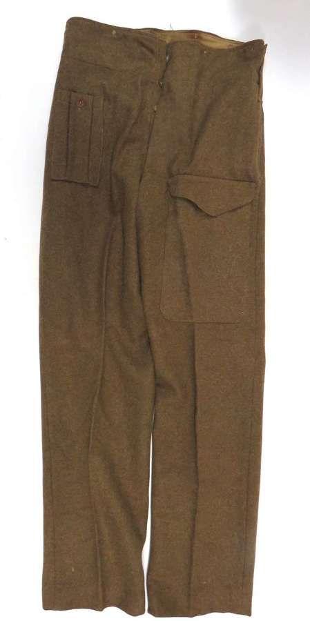 1940 Pattern British Battledress Trousers . Anti Gas Treated Stamped