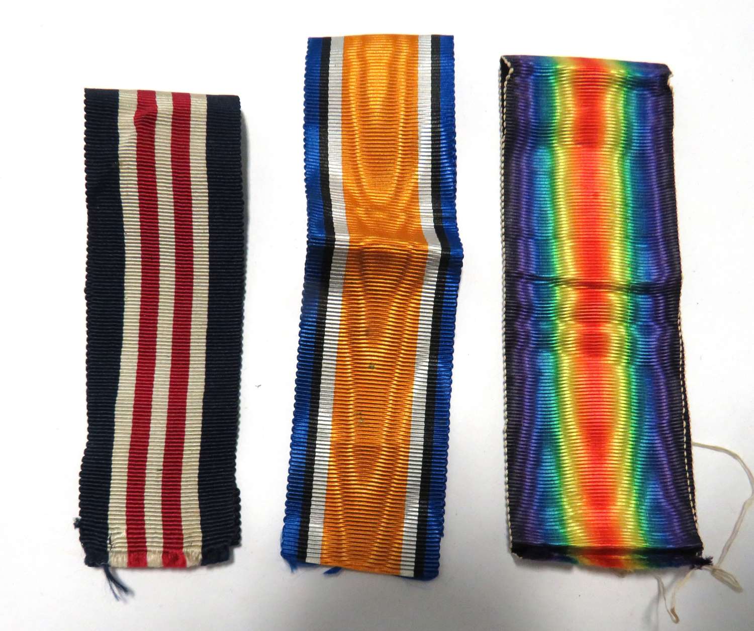 Trio of Original WW1 Silk Medal Ribbons