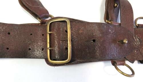 WW1 Officers Double Brace strap Pattern Sam Browne Belt