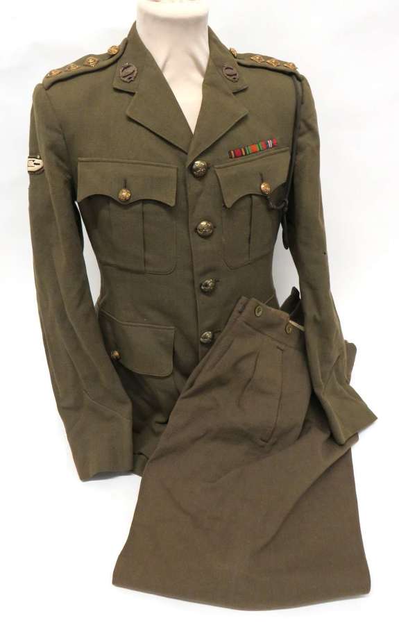 WW 2 Royal Tank Regiment Officers Service Dress Tunic and Trousers