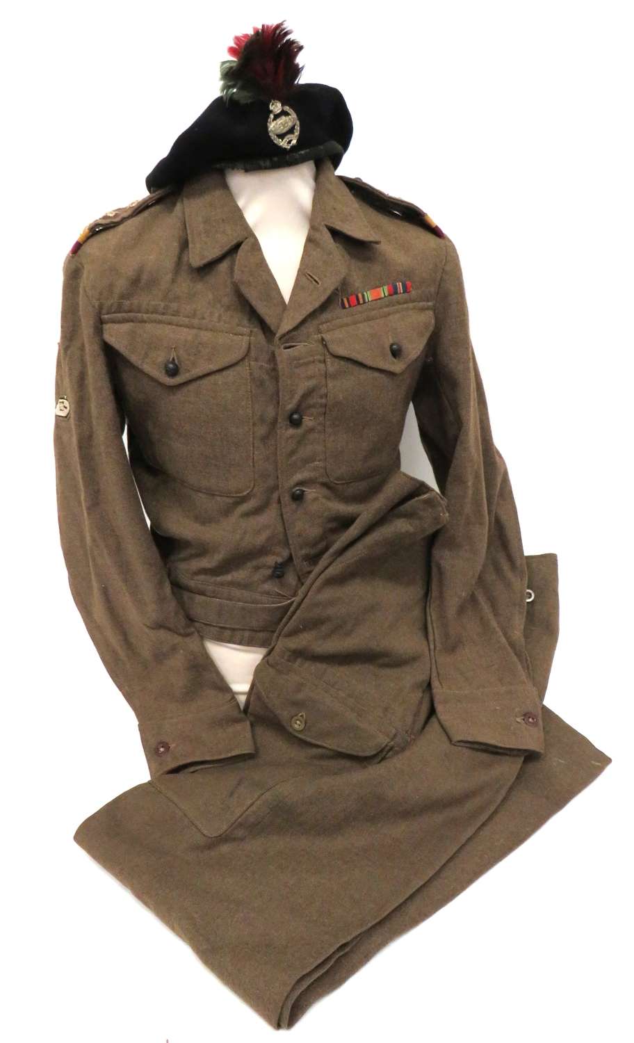 1940 Pattern 1943 Dated R.T.R Battledress Jacket ,Trousers & Beret