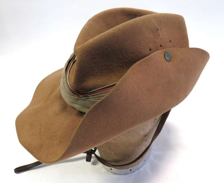 WW2 Dated Far East Bush (Slouch) Regimentally Flashed Hat