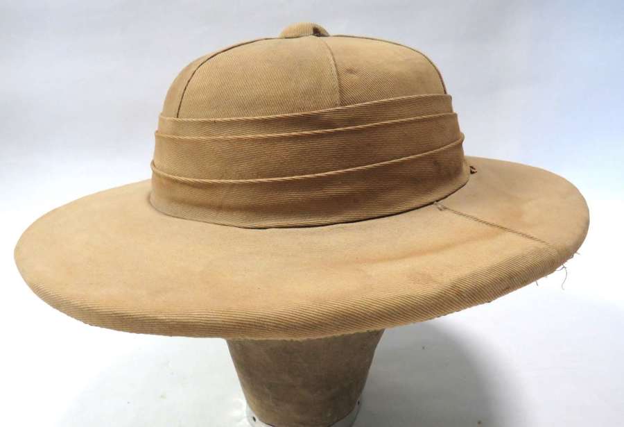 Early 20th Century Explorers Solar Topee Pith Helmet
