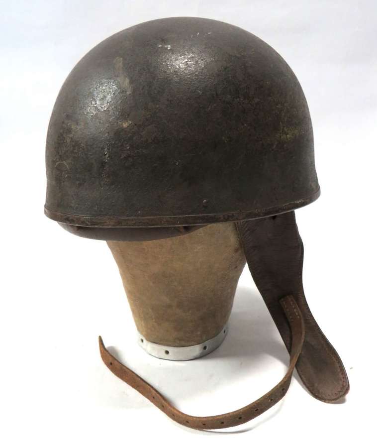 1944 Dated British Dispatch Riders Steel Helmet .