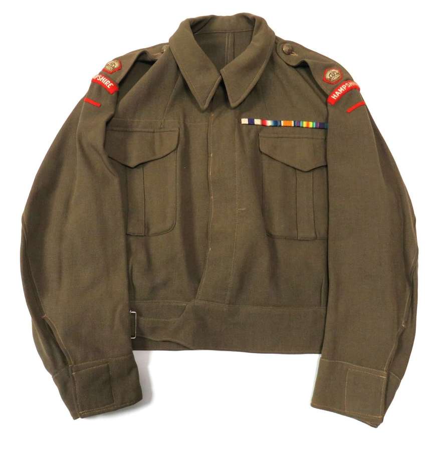 WW2 Hampshire Regiment  Officer's Tailored Battledress Blouse
