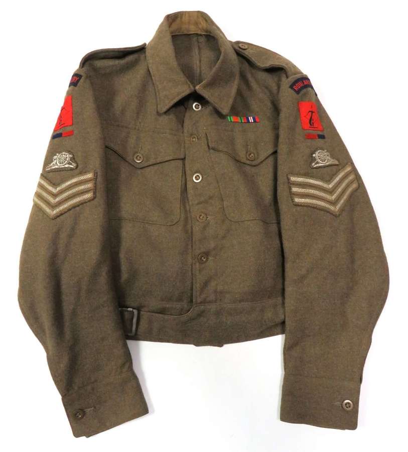 1940 Pattern Royal Artillery Anti Aircraft Sergeant Battledress Jacket