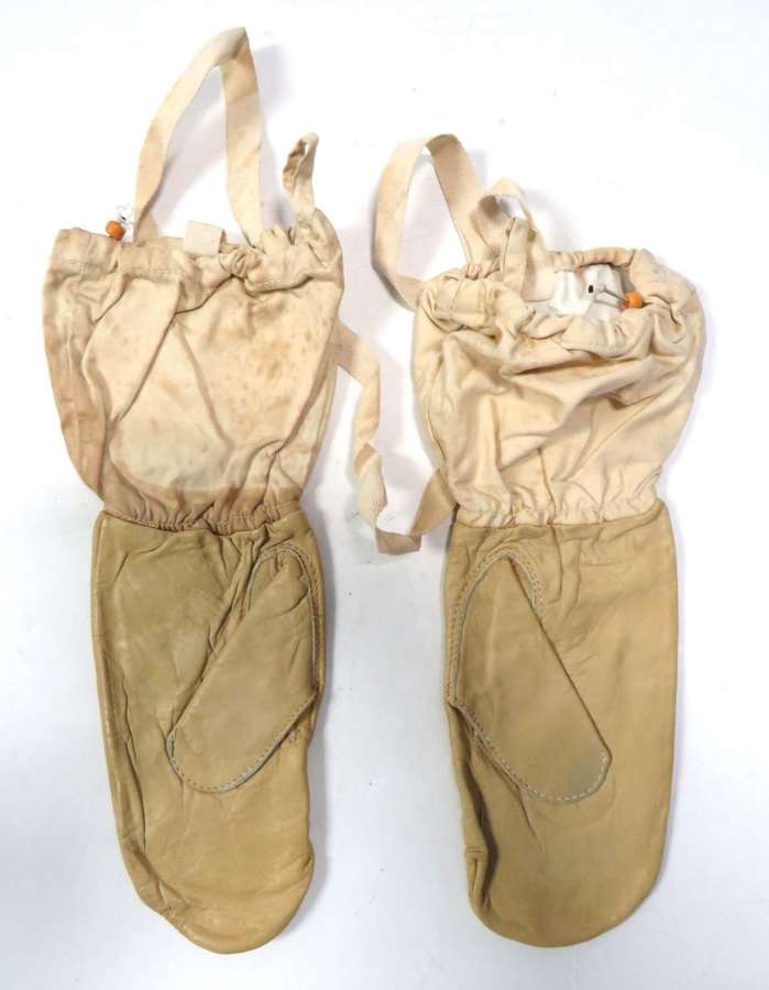 Pair 1941 Dated British Ski Gloves