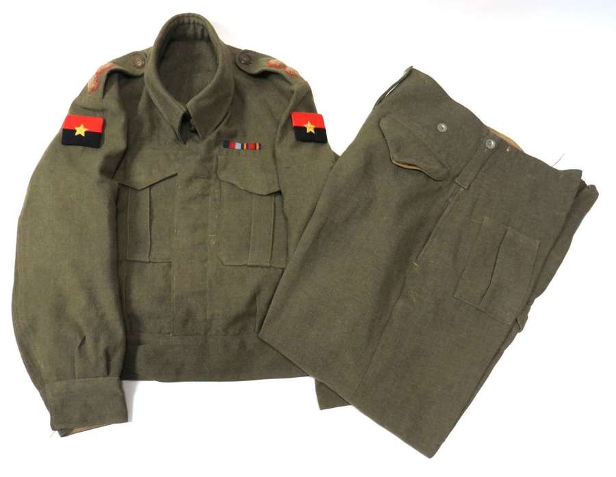 WW2 Australian Battledress Jacket And Trousers G.H.Q India Officer