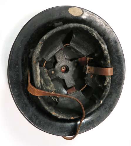 Early War Home Front Black Composite Bakelite Helmet ,Attributed