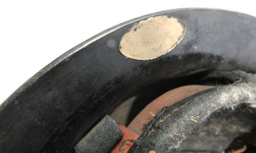 Early War Home Front Black Composite Bakelite Helmet ,Attributed