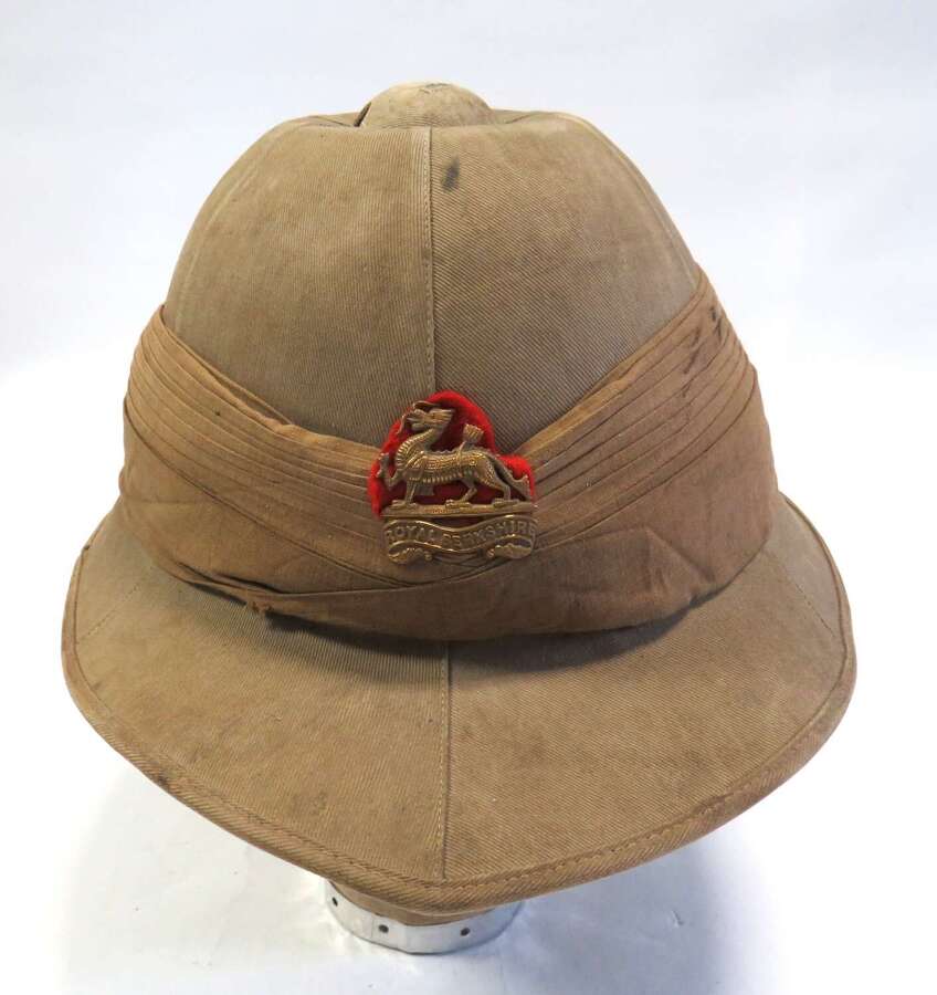 Interwar Overseas Service Wolseley O.Rs Pith Helmet R .Berkshire Reg