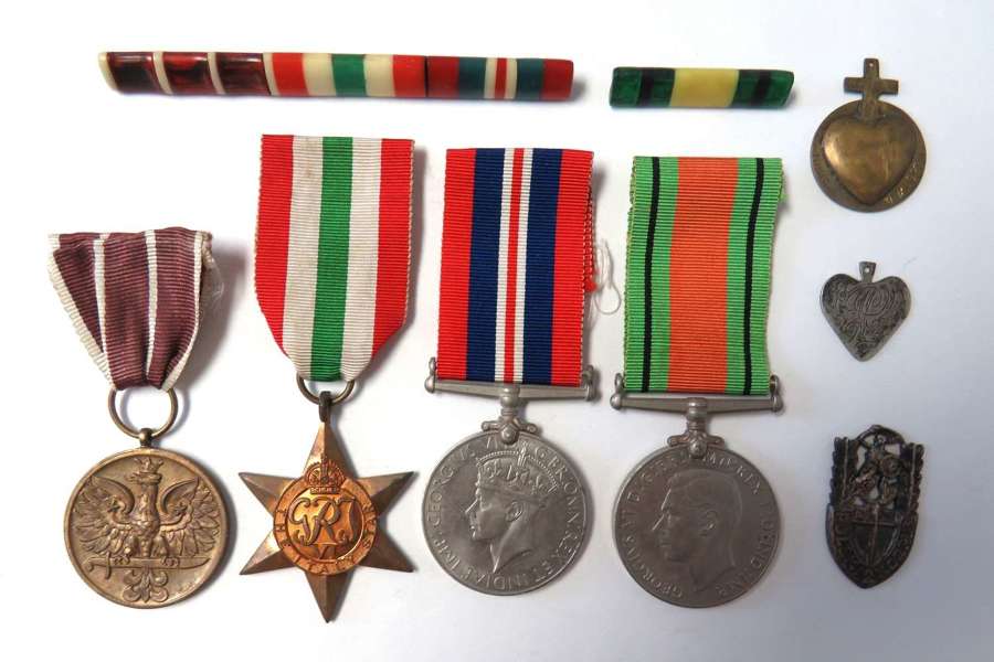 WW2 Attributed Polish 2nd Corps Medal Group