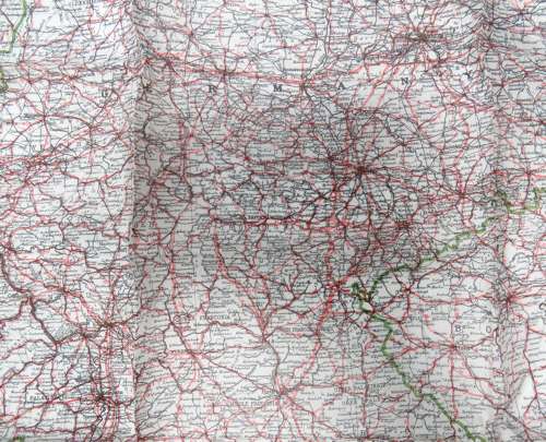 WW2 Air Crew / Special Forces / SOE Single Side Silk Map of North Germany