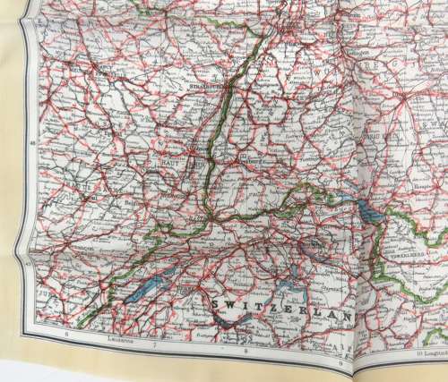 WW2 Air Crew / Special Forces / SOE Single Side Silk Map of North Germany