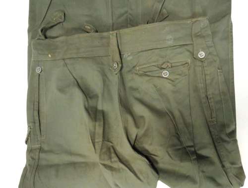 Scarce WW2 Jungle green Indian Made Battledress Trousers Dated 1944