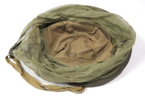 1943 Dated Tropical Mosquito Helmet Net and Cover