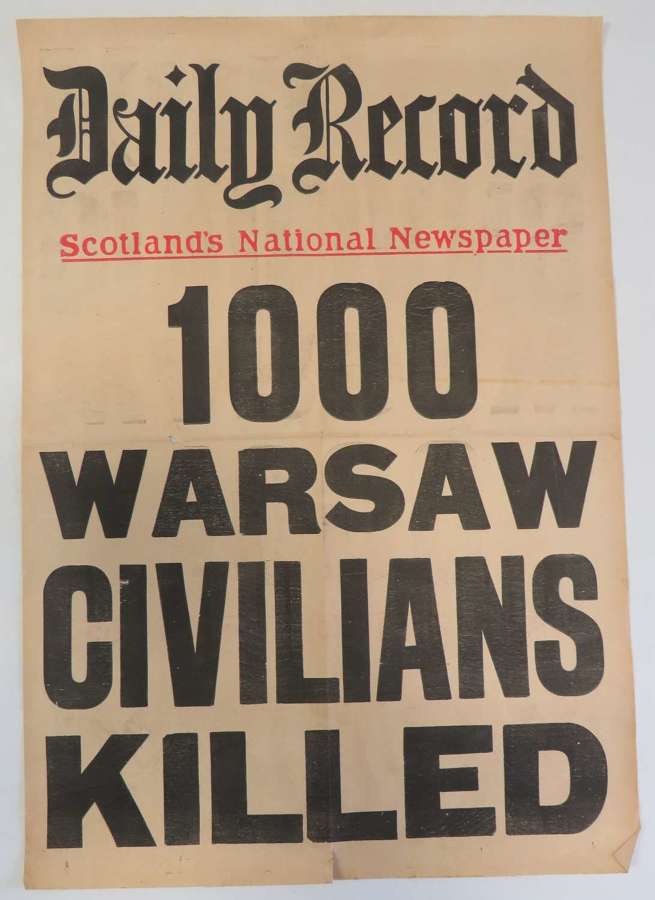 Early WW2 Phoney War Period Newspaper Billboard Poster