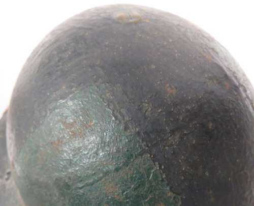 WW2 British Camouflaged MKII Steel Helmet Dated 1943