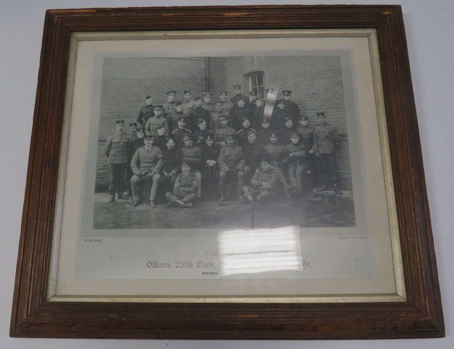 1904 Photo of Officers 220 Party School of Musketry Hythe Kent