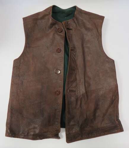 WW2 Dated 1943 British Issue Leather Jerkin